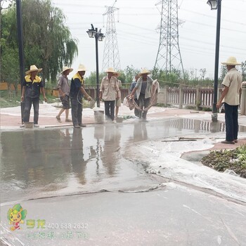 酉阳睿龙砾石聚合物通体彩色彩色洗砂地坪