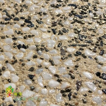 昆明睿龙砾石聚合物彩色彩色仿沙滩地坪