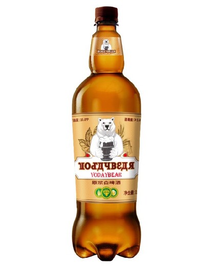 俄罗斯熊力白啤酒桶装鲜啤啤酒PET桶鲜啤