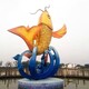 不锈钢鲤鱼跃龙门雕塑工厂图