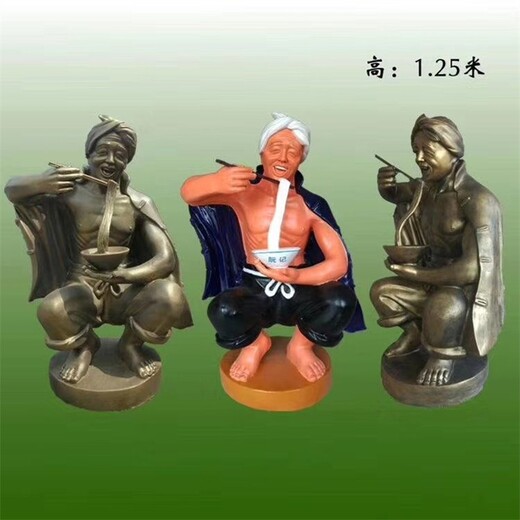 玻璃鋼仿銅民俗小吃雕塑價格