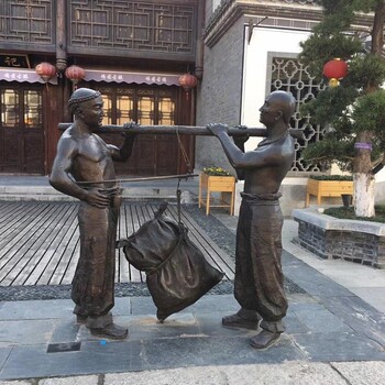 鑄銅小吃人物雕塑，民俗小吃雕塑生產(chǎn)廠家