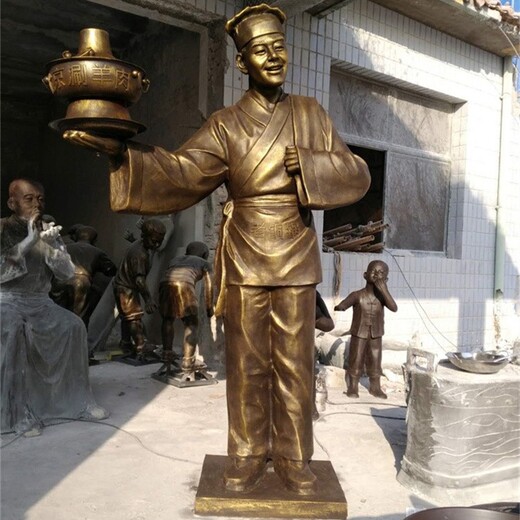 玻璃鋼民俗人物雕塑，民俗小吃雕塑制作廠家,民俗文化雕塑