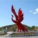 戶外不銹鋼鳳凰雕塑圖
