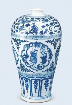 元青花四系扁壺