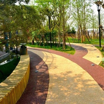北京房山园林生态透水砼混凝土地坪,生态透水地坪包工包料