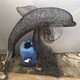不銹鋼發(fā)光海豚雕塑圖