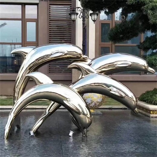 鏤空發(fā)光海豚雕塑加工定制,海洋動(dòng)物雕塑