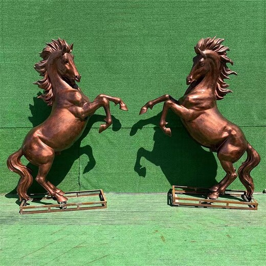 曲陽仿銅飛馬雕塑，定制玻璃鋼馬雕塑加工廠家,仿真動物雕塑
