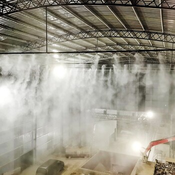 卓翌（喷雾降尘公司）南川水泥厂房抑尘除尘雾喷设备