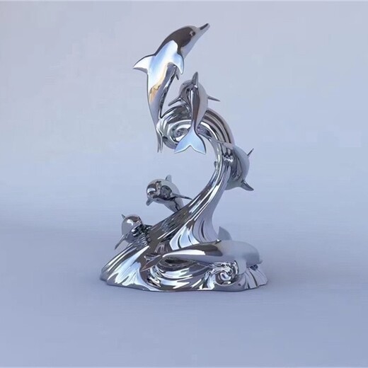 几何切面动物雕塑，海豚雕塑定制厂家,海洋动物雕塑