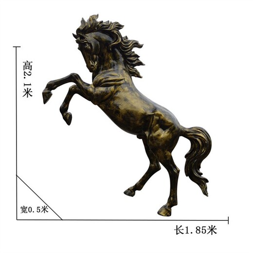 曲陽仿真動(dòng)物雕塑，彩繪玻璃鋼馬雕塑生產(chǎn)加工