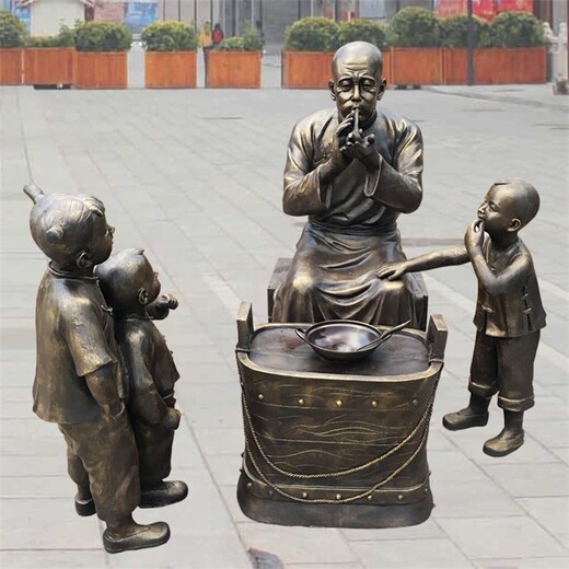 铸铜民俗文化仿铜人物雕塑生产厂家