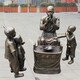广场民俗文化仿铜人物雕塑摆件展示图