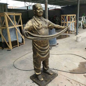 戶外民俗文化仿銅人物雕塑小品