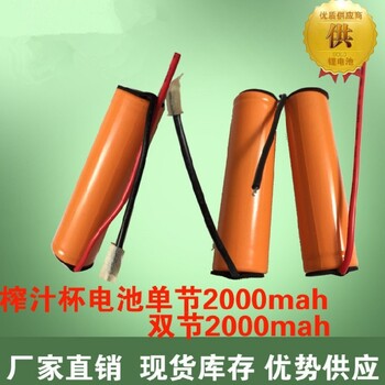 广东省厂家批发绿泊能源锂电池榨汁机果汁机3.7伏7.4伏