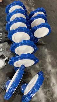 耐腐蝕襯氟手動對夾蝶閥D71F4