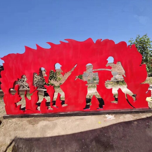 不銹鋼消防員雕塑