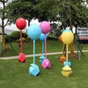 糖果氣球雕塑擺件彩繪玻璃鋼氣球雕塑美陳
