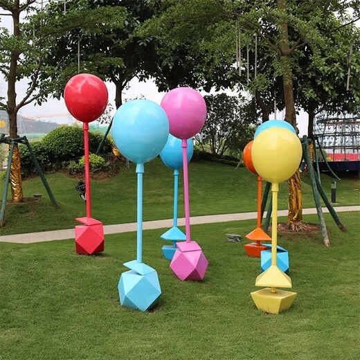 河北仿真玻璃钢气球糖果雕塑小品