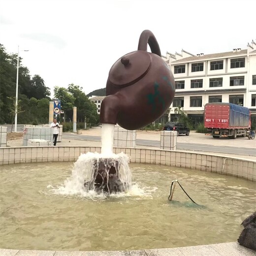 不銹鋼茶壺雕塑報價,玻璃鋼天壺雕塑