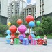 糖果气球雕塑摆件加工玻璃钢气球雕塑