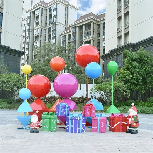 糖果气球雕塑摆件订制玻璃钢气球雕塑联系电话