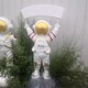 电镀宇航员雕塑报价及图片,太空人宇航员雕塑图