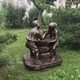 校園童趣雕塑圖