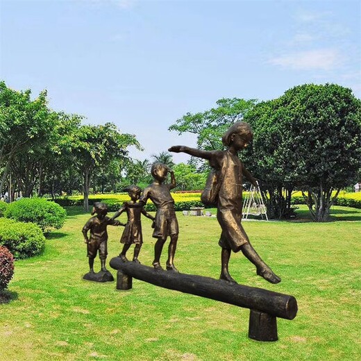 民俗童趣雕塑大全,兒童玩耍銅雕塑