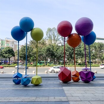河北玻璃钢气球糖果雕塑造型