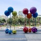 步行街玻璃钢气球糖果雕塑定制厂家展示图