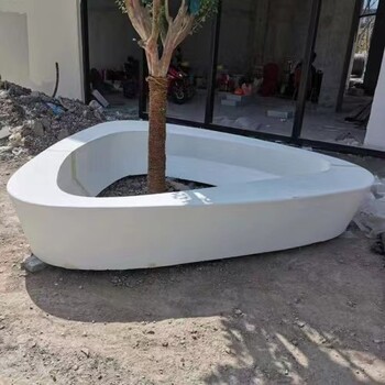 青岛泰科石树池高性能混凝土,泰科石坐凳