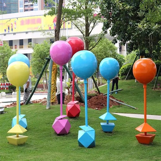 公園玻璃鋼氣球糖果雕塑景觀小品