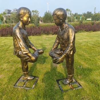 四川大型戶外廣場玻璃鋼童趣雕塑圖片
