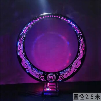甘肅鏡面不銹鋼圓環(huán)月亮雕塑多少錢