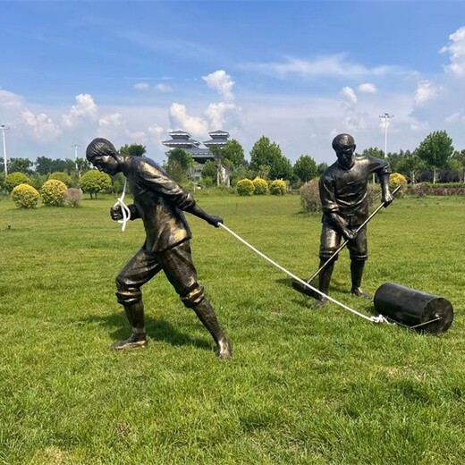 贵州户外玻璃钢农耕雕塑大型景观