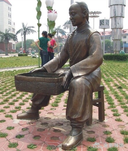 玻璃鋼名醫(yī)雕塑定做廠家,中醫(yī)制藥人物雕塑