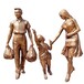 广西彩绘一家三口雕塑现货玻璃钢人像家庭雕塑定制