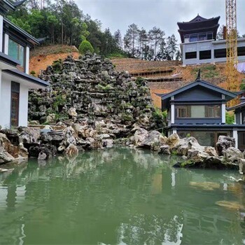 唐山遷安市別墅區(qū)小型水泥假山