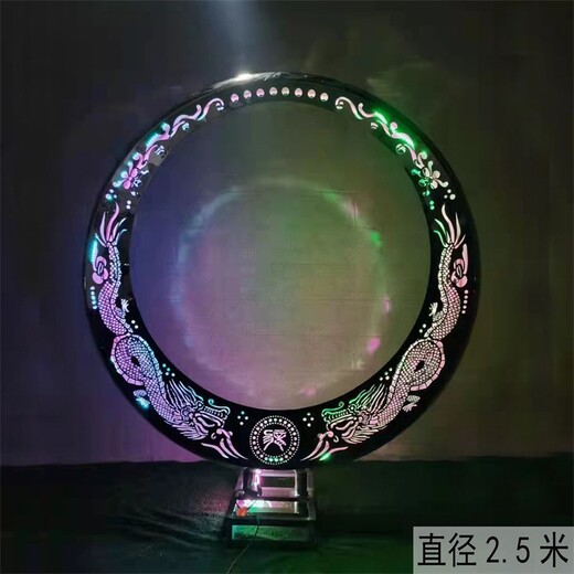 批發(fā)銷售不銹鋼圓環(huán)月亮雕塑制作廠家