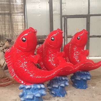 不銹鋼抽象鯉魚雕塑加工定制