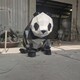 不锈钢熊猫雕塑图