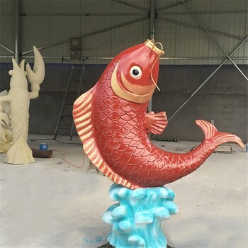 玻璃鋼鯉魚雕塑，仿真鯉魚雕塑廠家