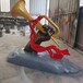 玻璃钢冲锋号雕塑,红色文化主题雕塑厂,冲锋号