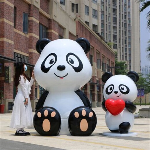 网红打卡熊猫雕塑定制