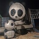 熊猫雕塑图