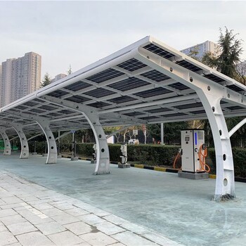 光伏車棚材質(zhì)雙玻光伏車棚