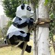 不銹鋼抽象熊貓雕塑圖