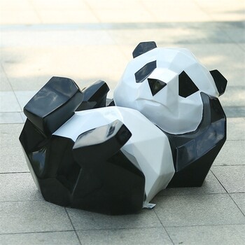 不锈钢抽象熊猫雕塑费用